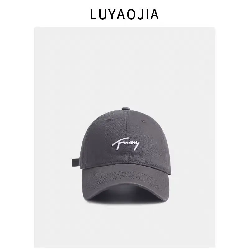 Korean Style Embroidered Baseball Cap for Women Beige — feature 7