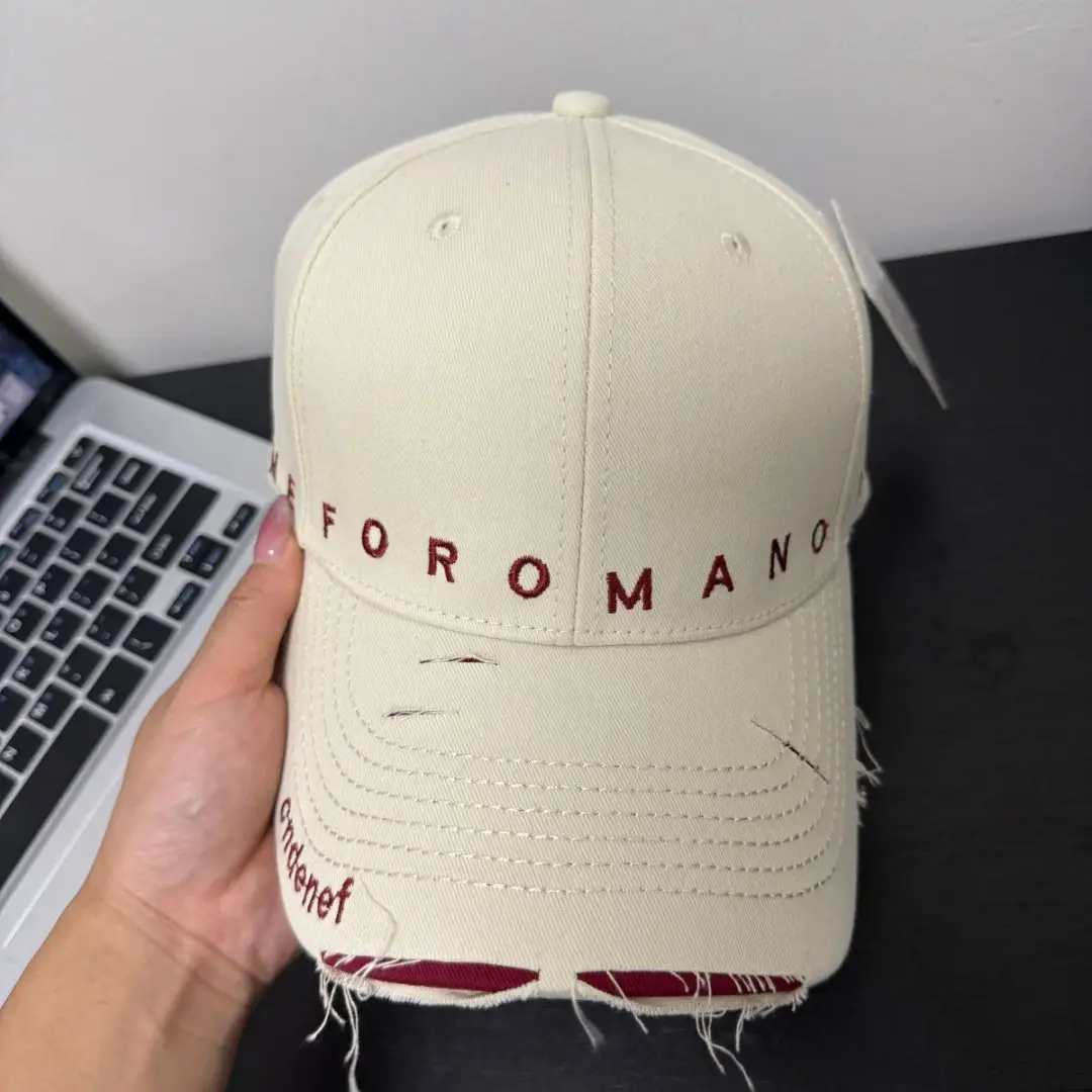 Purple Korean Baseball Cap with Embroidered Letters — feature 15
