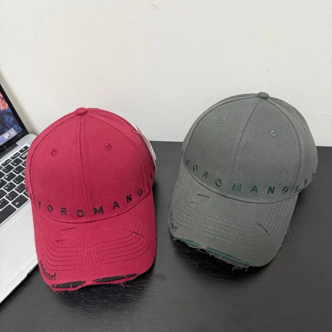 Purple Korean Baseball Cap with Embroidered Letters — feature 6