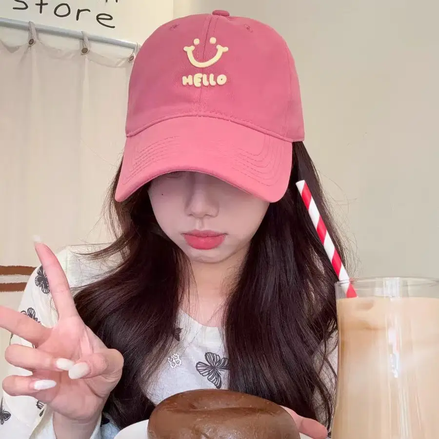 Pink MLLO Baseball Cap with Wide Brim and School Style Logo - Image 11