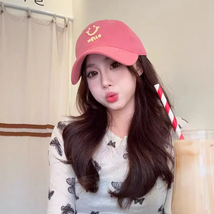 Pink MLLO Baseball Cap with Wide Brim and School Style Logo - Image 12