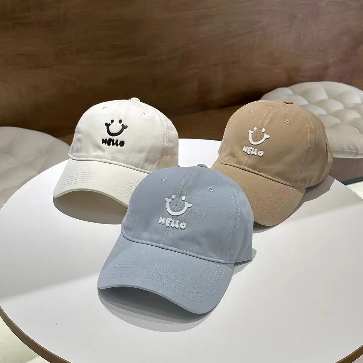 Pink MLLO Baseball Cap with Wide Brim and School Style Logo — feature 6