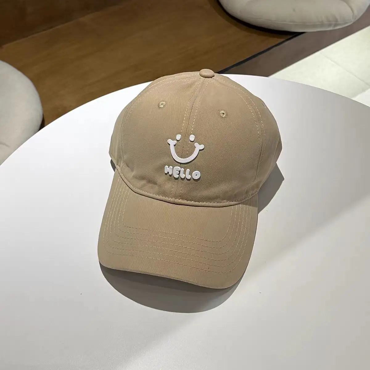 Pink MLLO Baseball Cap with Wide Brim and School Style Logo - Image 3