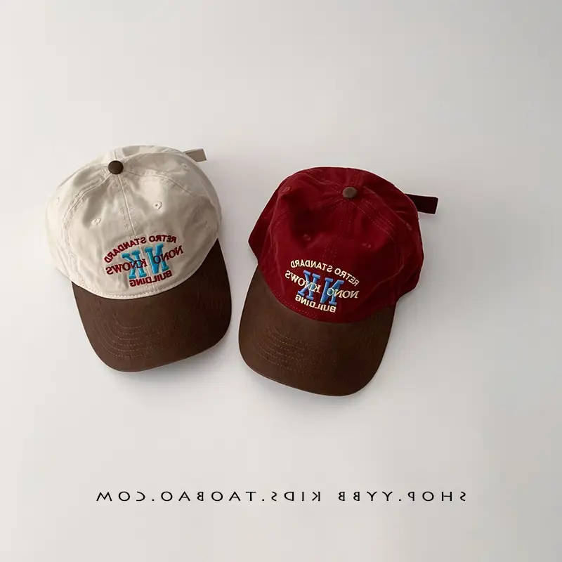 Kids Red Letter Baseball Cap Winter Windproof - Image 7