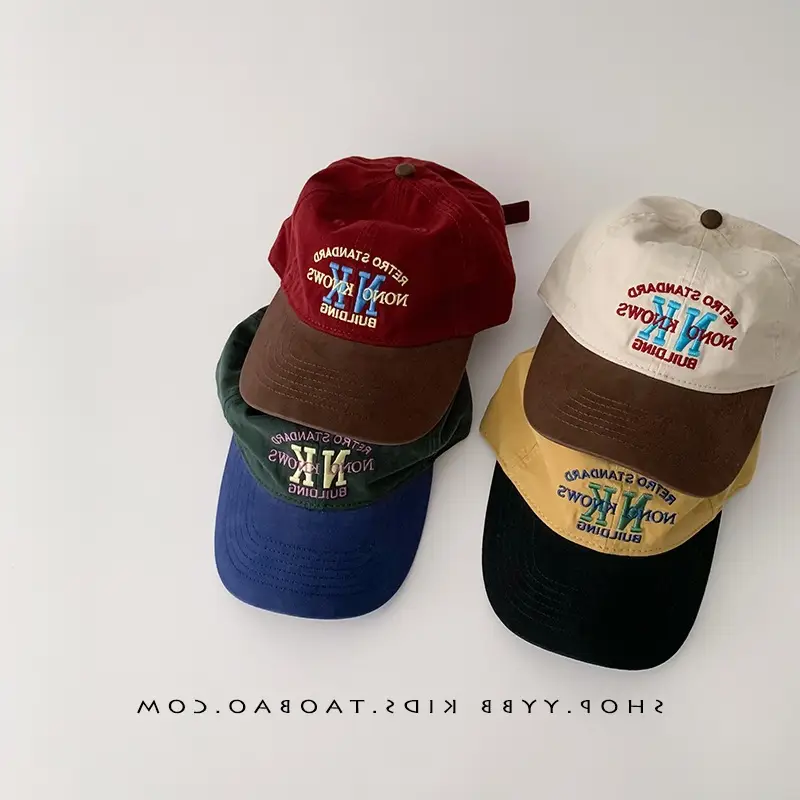 Kids Red Letter Baseball Cap Winter Windproof - Image 9