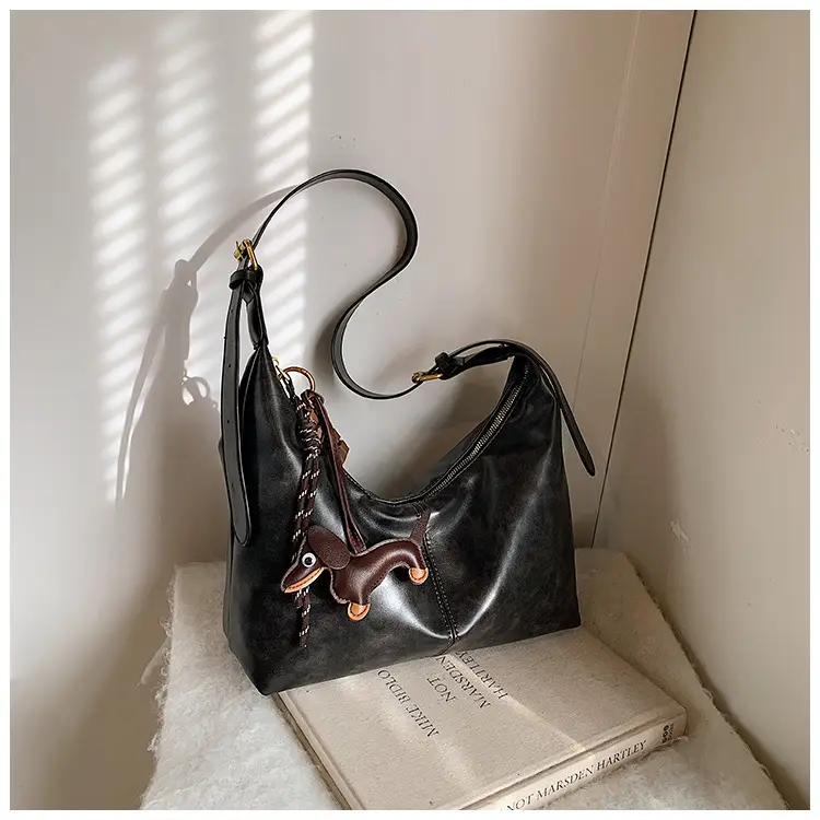 Brown Leather Crossbody Bag Large Capacity Women — feature 22