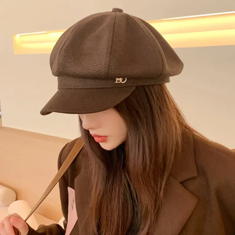 Women Duckbill Beret Autumn Winter Korean Style - Image 4