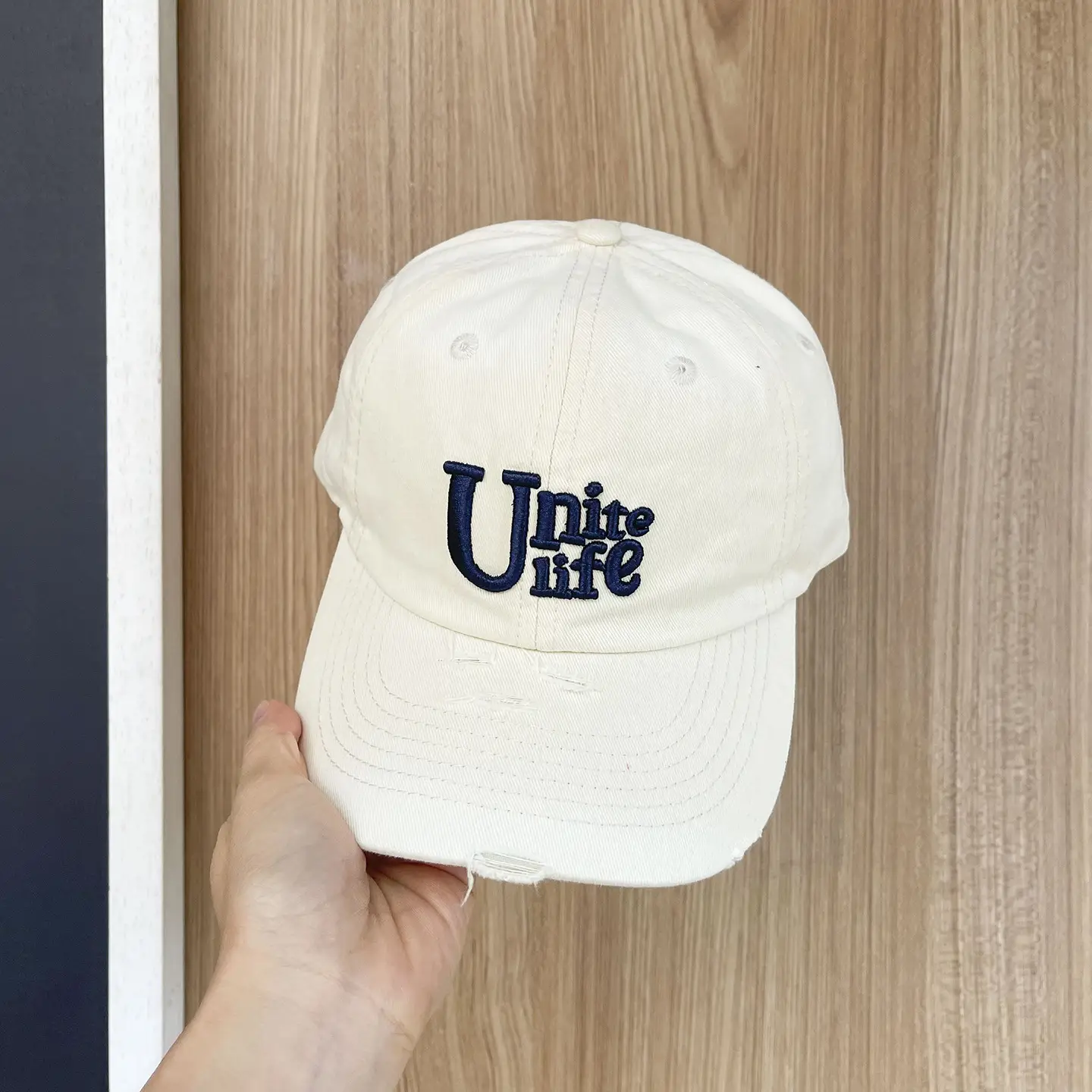 Red Unite Life Gradient Ripped Cap for Kids — feature 8