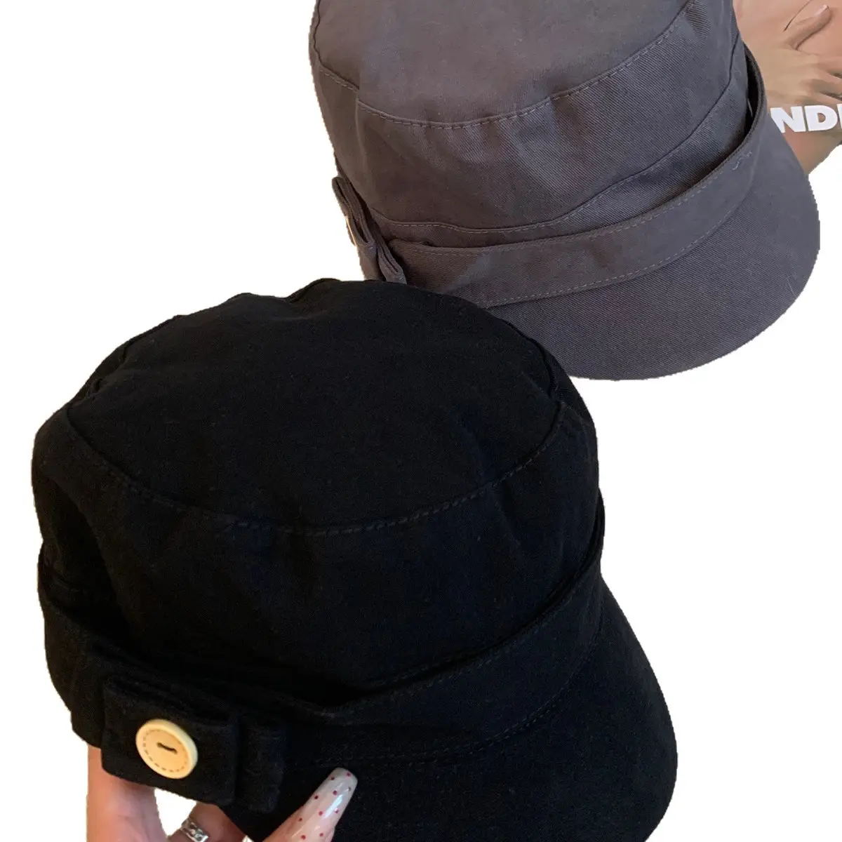 Japanese-Style Black Baseball Cap for Women - Image 8