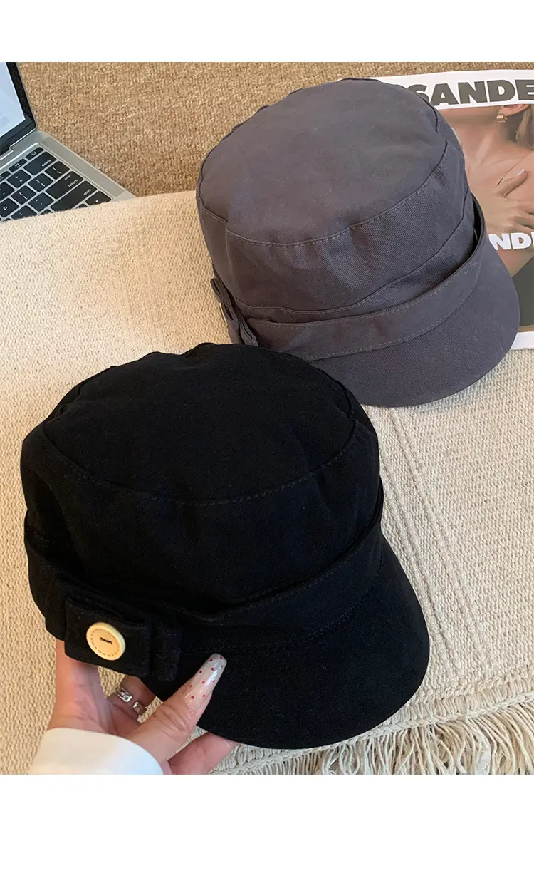 Japanese-Style Black Baseball Cap for Women — feature 10