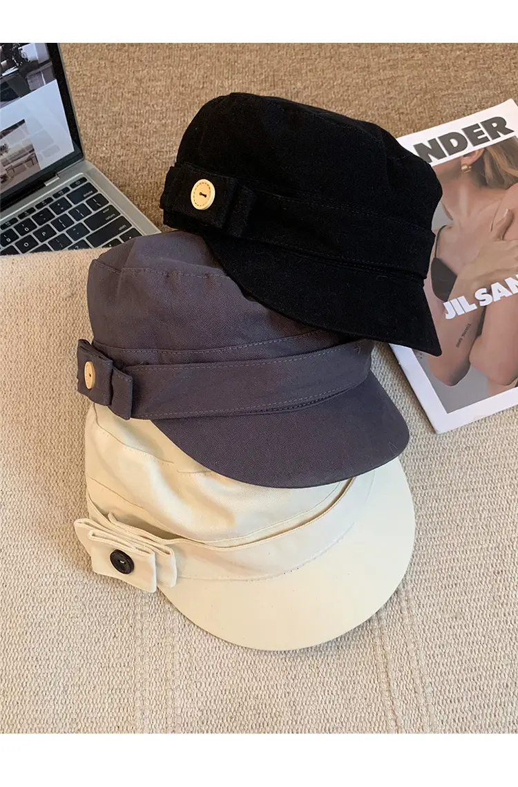 Japanese-Style Black Baseball Cap for Women — feature 8