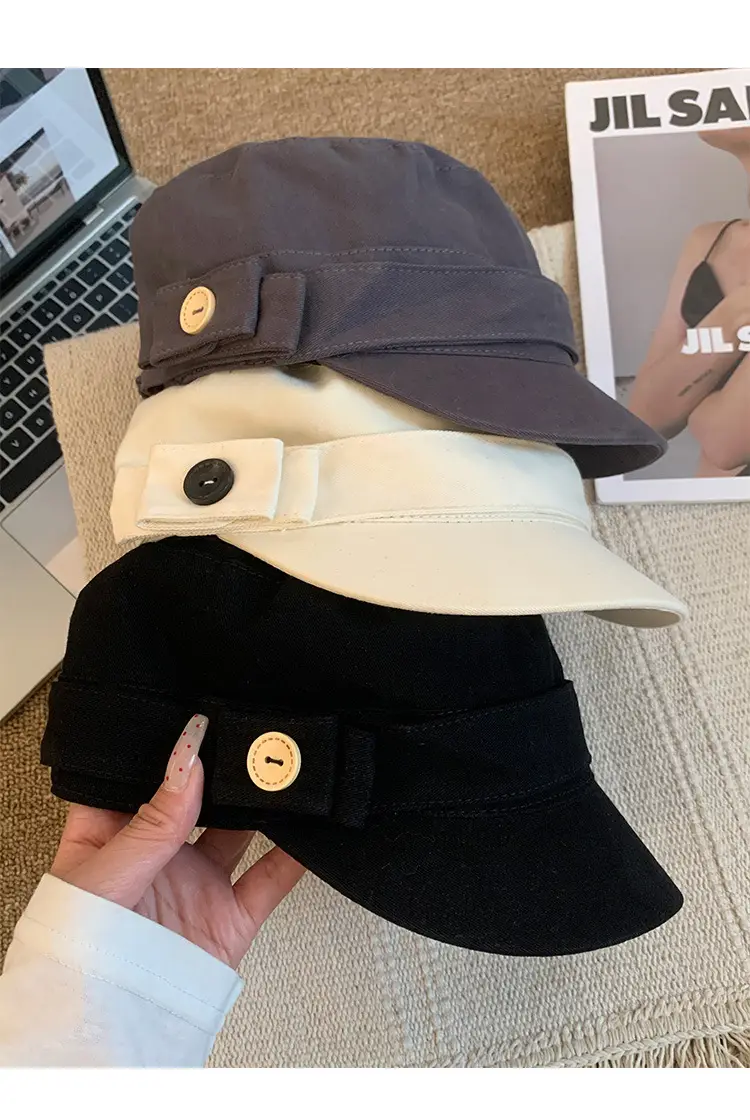 Japanese-Style Black Baseball Cap for Women — feature 9