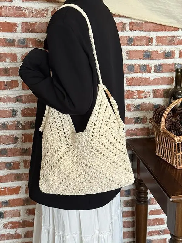 Women's Handmade Tassel Bag for Beach Commute — feature 1