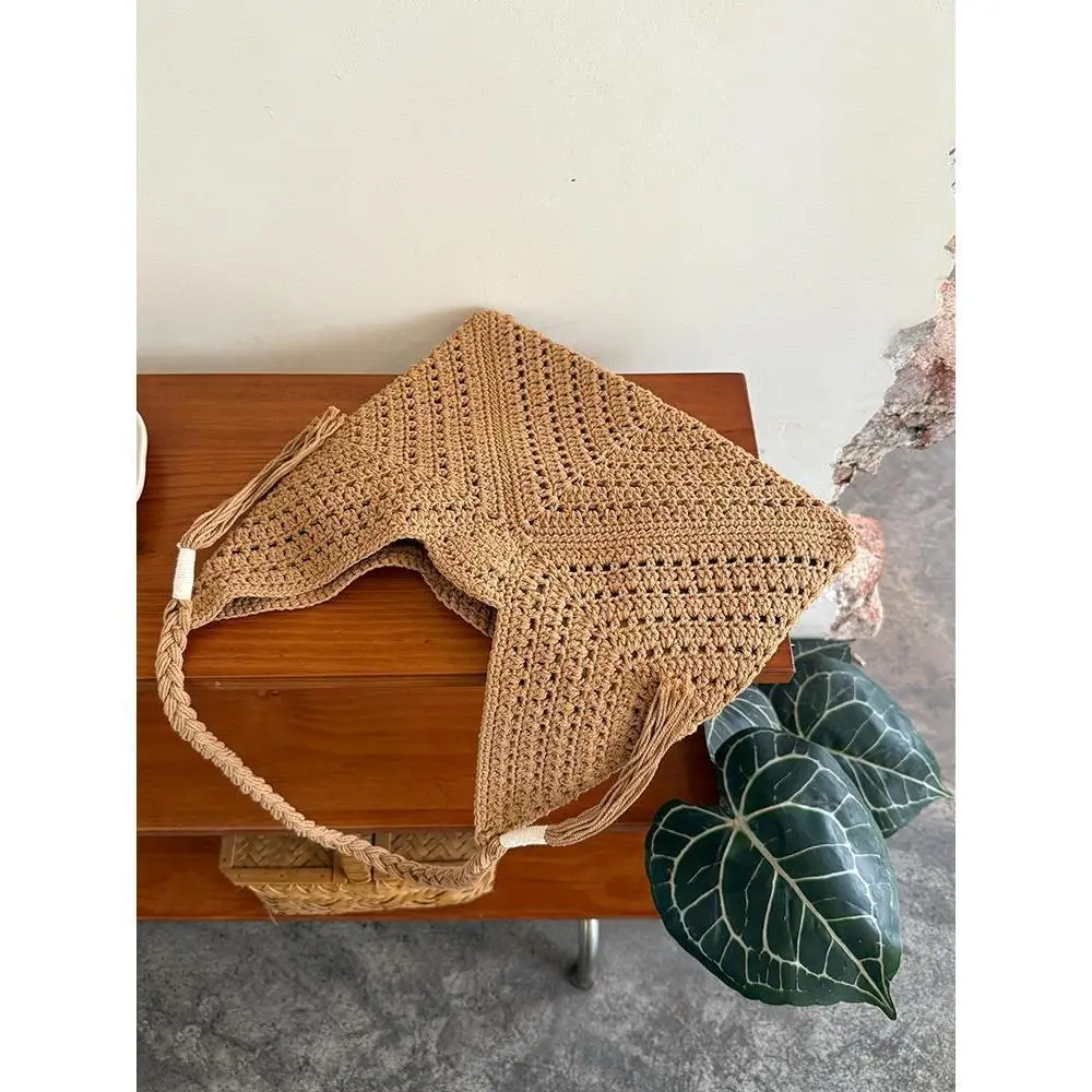Women's Handmade Tassel Bag for Beach Commute