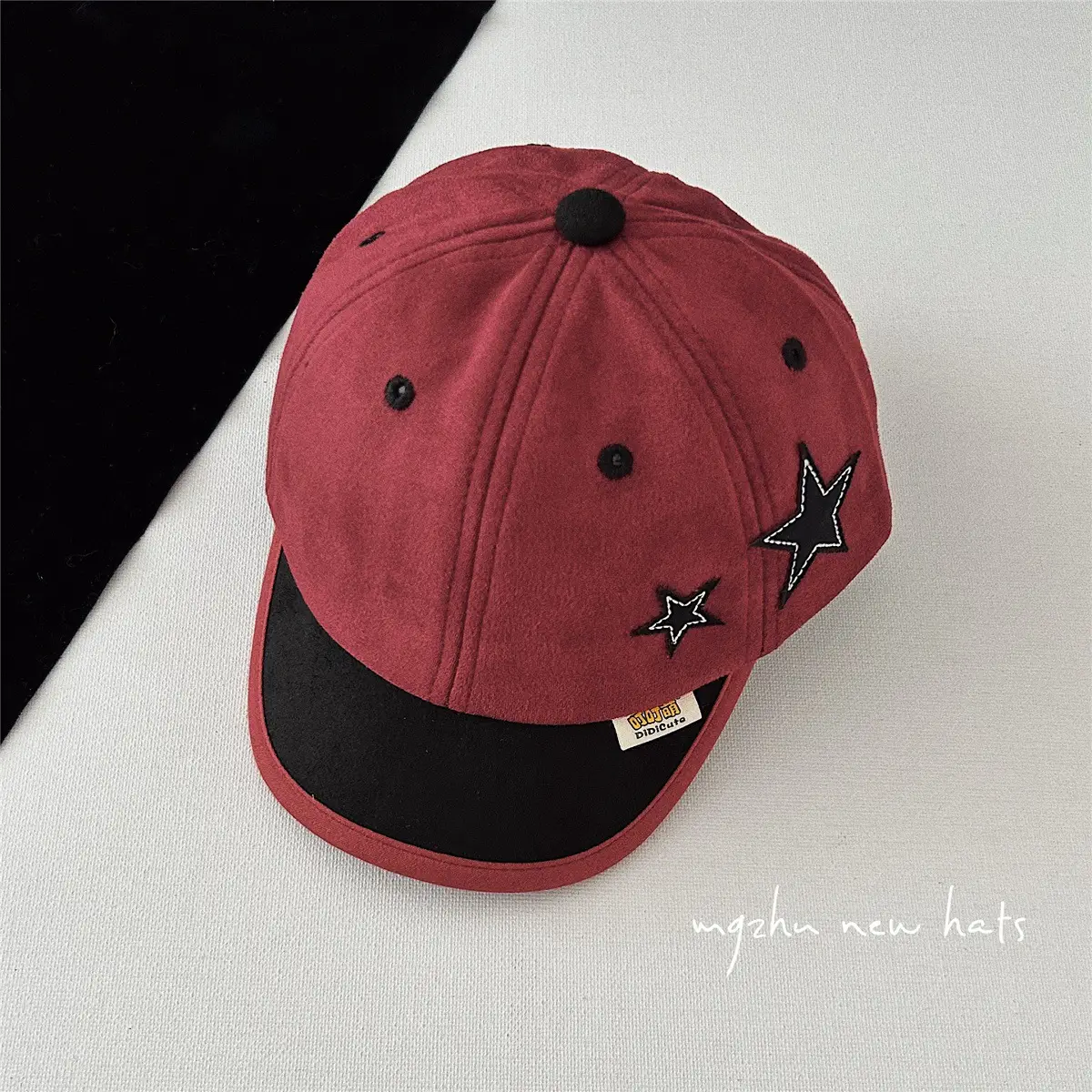Brown Star Peaked Cap for Boys Girls Kids