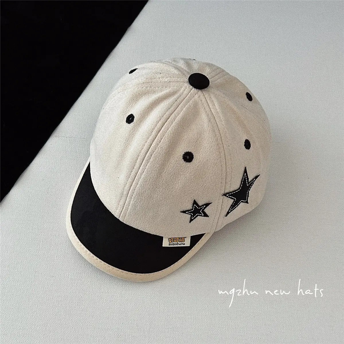 Brown Star Peaked Cap for Boys Girls Kids