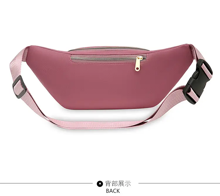 Women's Embroidered Waist Bag Pink Large Capacity — feature 16