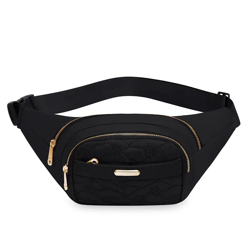 Women's Embroidered Waist Bag Pink Large Capacity - Image 4