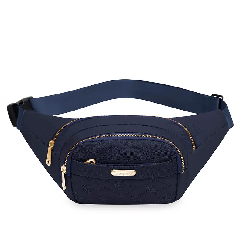 Women's Embroidered Waist Bag Pink Large Capacity - Image 6