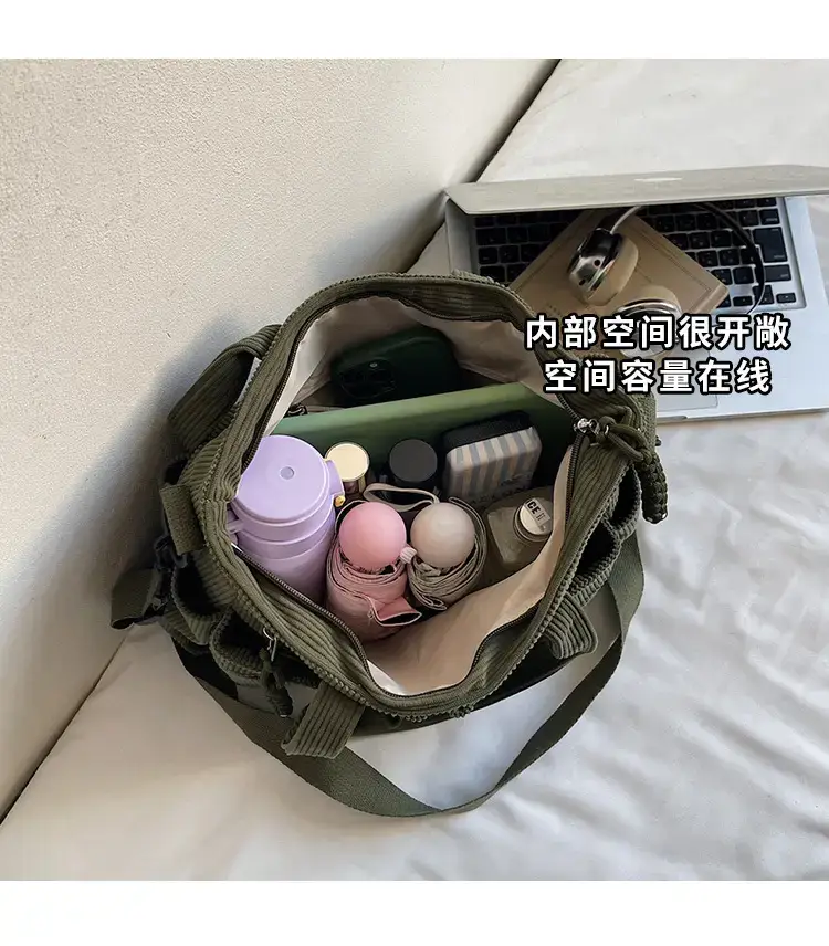 Green Corduroy Shoulder Bag for Women 2025 — feature 11