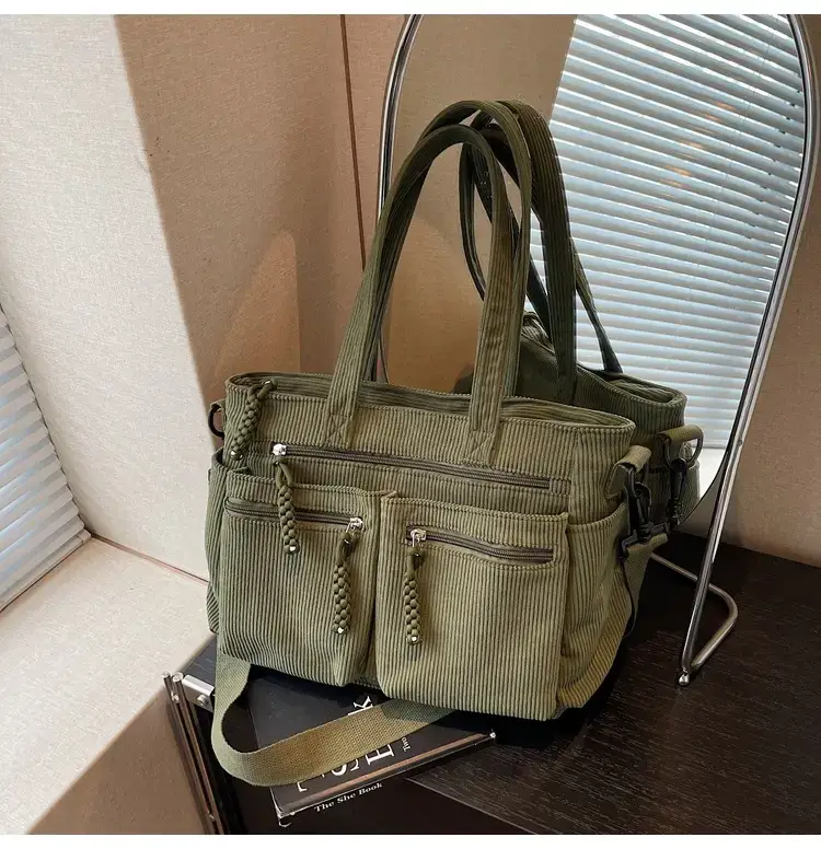 Green Corduroy Shoulder Bag for Women 2025 — feature 19