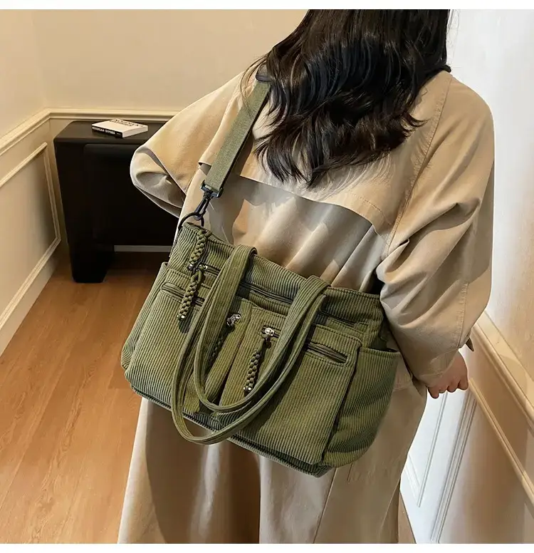 Green Corduroy Shoulder Bag for Women 2025 — feature 20