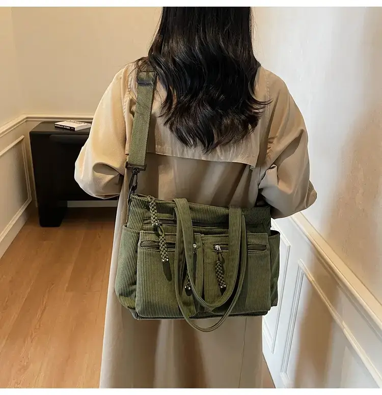 Green Corduroy Shoulder Bag for Women 2025 — feature 21