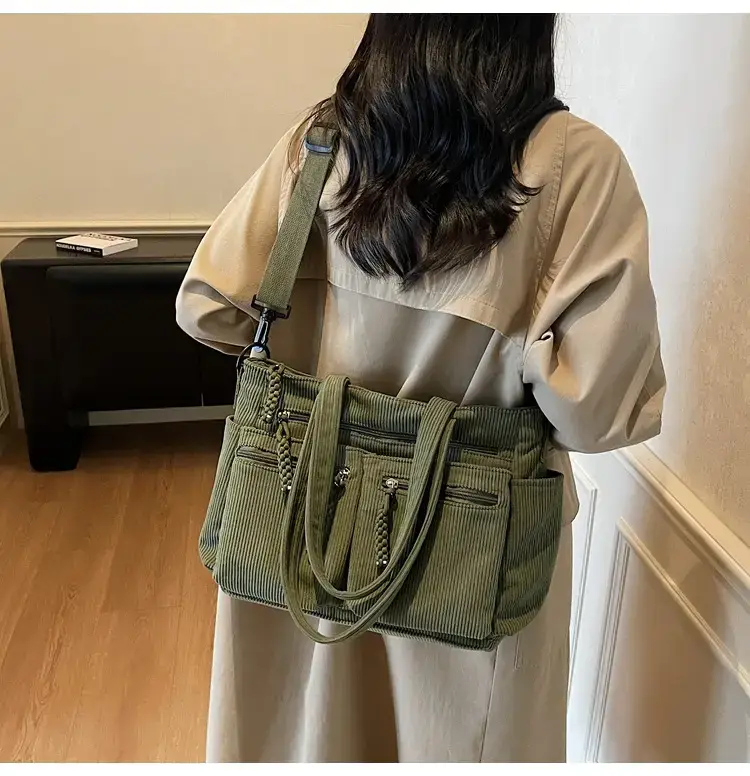 Green Corduroy Shoulder Bag for Women 2025 — feature 22