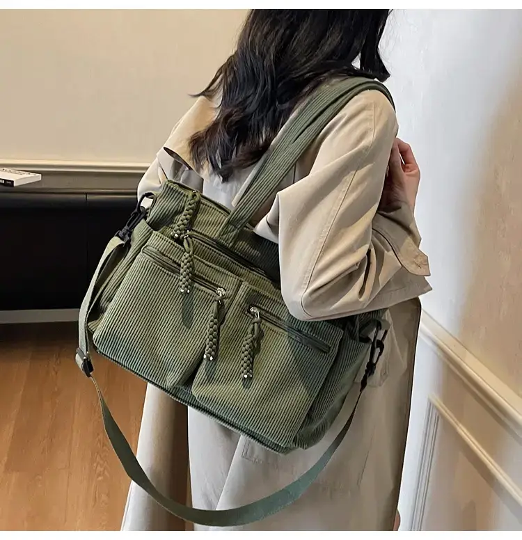 Green Corduroy Shoulder Bag for Women 2025 — feature 23