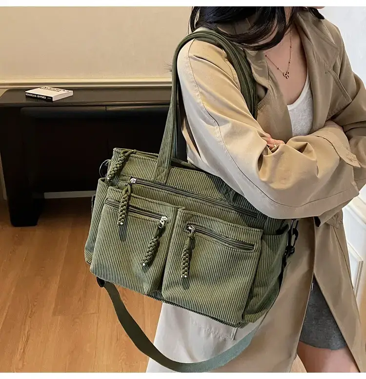 Green Corduroy Shoulder Bag for Women 2025 — feature 24