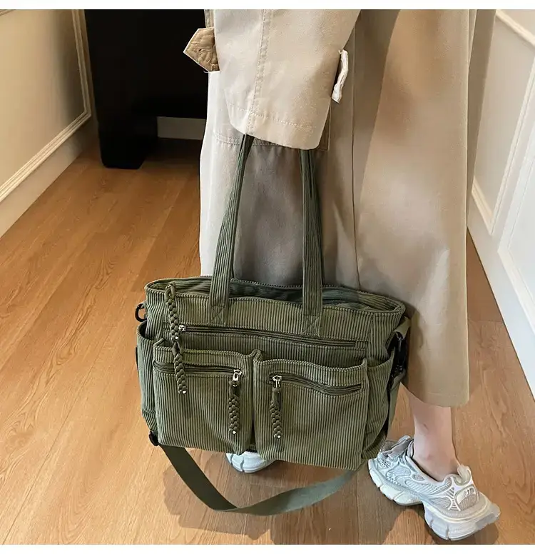 Green Corduroy Shoulder Bag for Women 2025 — feature 25