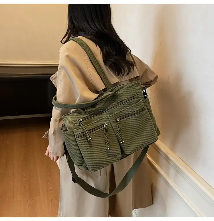 Green Corduroy Shoulder Bag for Women 2025 — feature 26