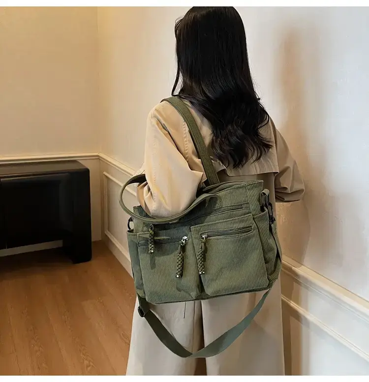 Green Corduroy Shoulder Bag for Women 2025 — feature 27