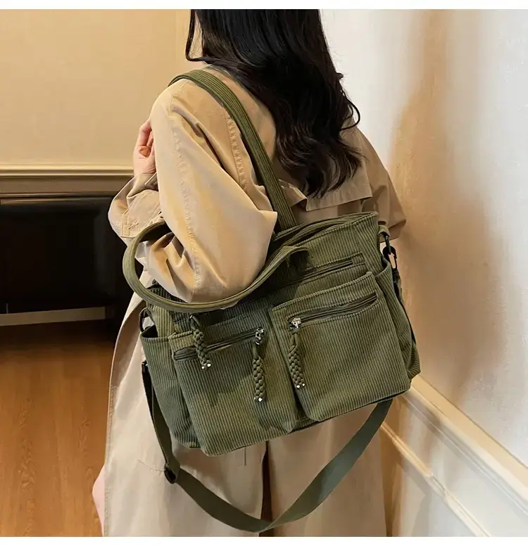 Green Corduroy Shoulder Bag for Women 2025 — feature 28
