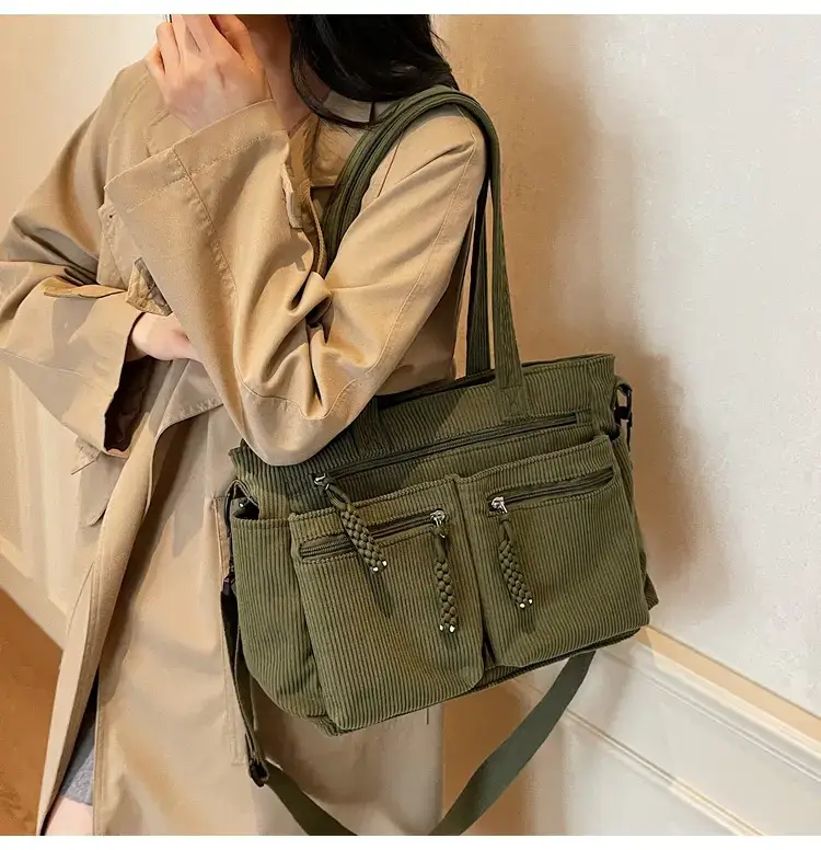 Green Corduroy Shoulder Bag for Women 2025 — feature 29