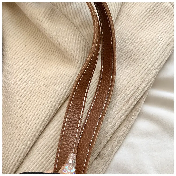 Tote Bag Tan Leather Large Capacity Shoulder Crossbody — feature 8