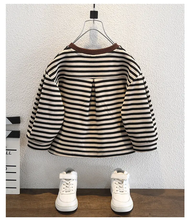Boys Striped Long Sleeve T-Shirt Spring Autumn 2025 — feature 8
