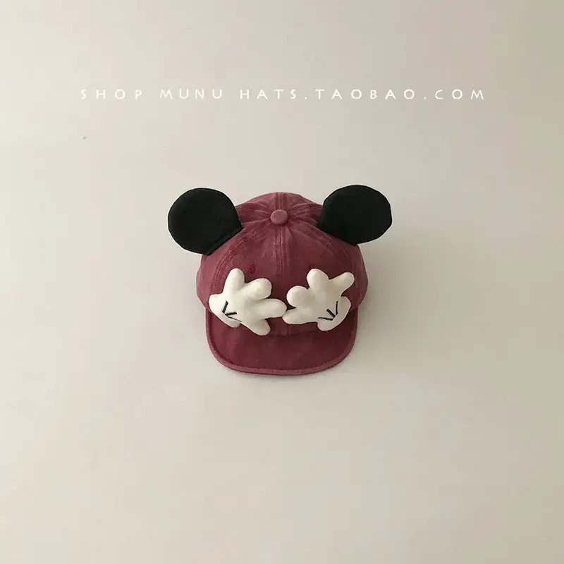 Baby Mickey Ears Hats for Boys Girls Soft Denim — feature 9