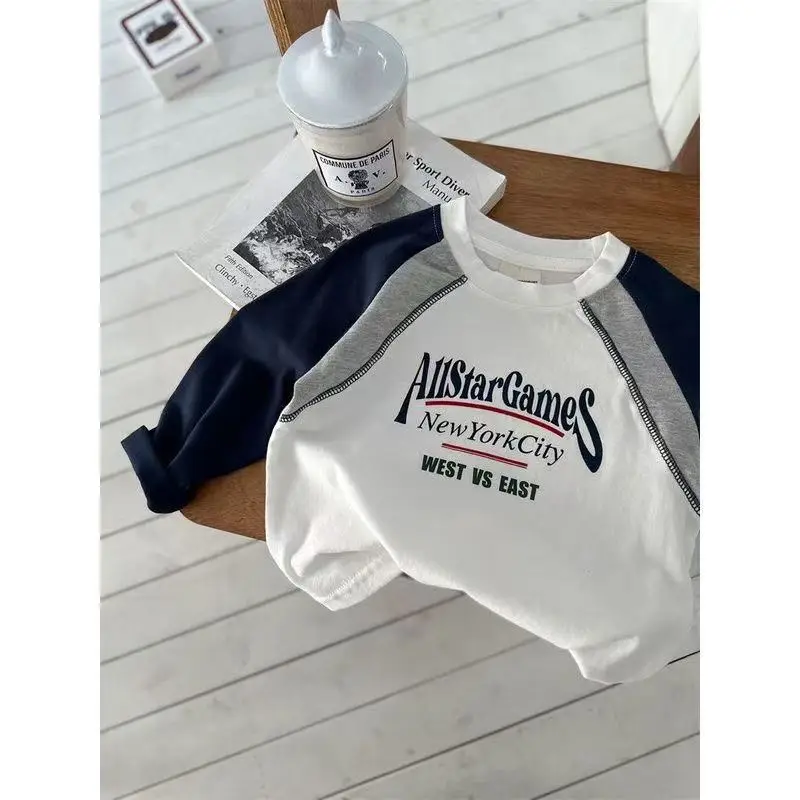 New Style Boys Cotton T-Shirt White Navy West vs East — feature 1