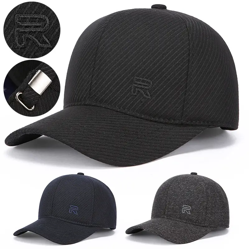 Winter Black Velvet Duck Cap for Men - Image 4