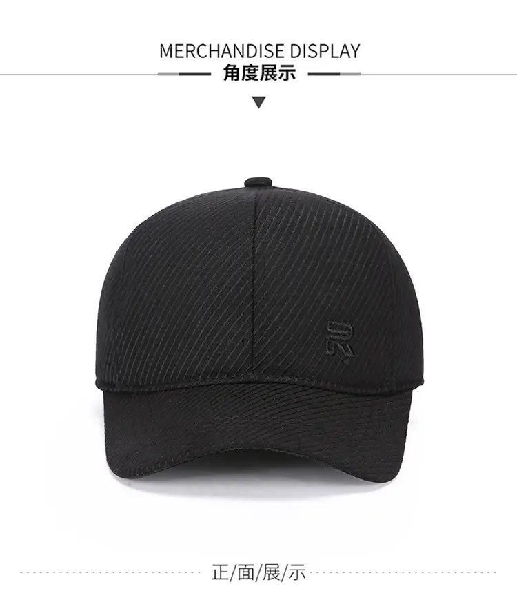 Winter Black Velvet Duck Cap for Men — feature 5