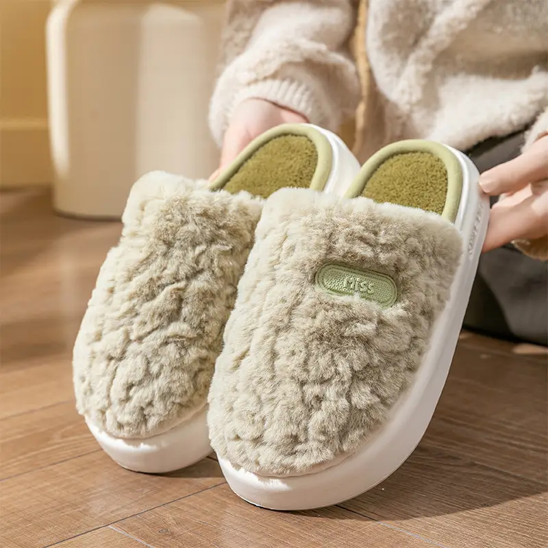 2025 Winter Cotton Slippers Warm Anti-Slip Men Women - Image 2