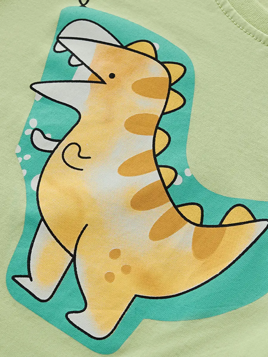 25Th Autumn Boys Dinosaur Print Long Sleeve T-Shirt - Image 5
