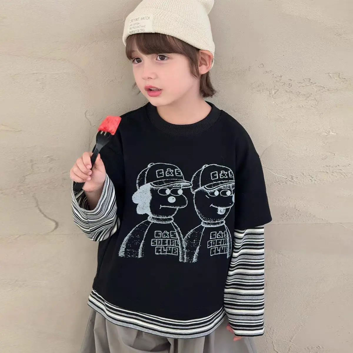 Boys Long Sleeve Cotton T-Shirt 2025 Streetwear - Image 5