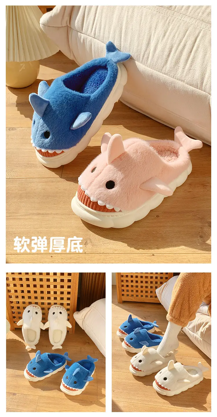 Cute Fleece Lined Dolphin Slippers for Women — feature 13