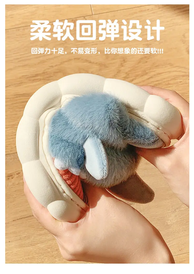 Cute Fleece Lined Dolphin Slippers for Women — feature 6