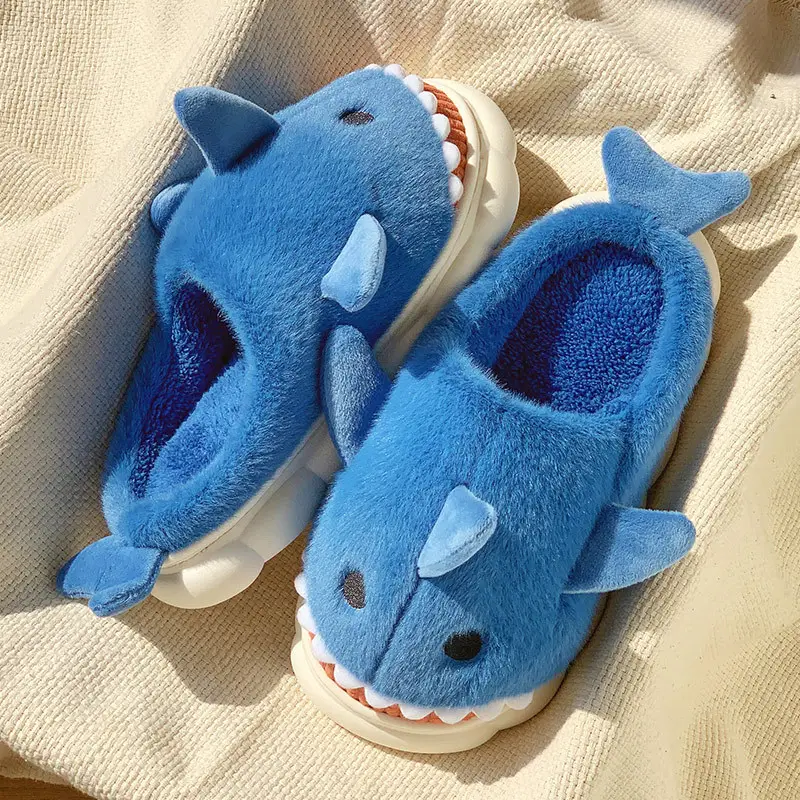 Cute Fleece Lined Dolphin Slippers for Women - Image 2