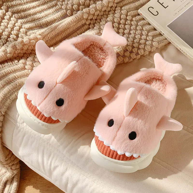 Cute Fleece Lined Dolphin Slippers for Women - Image 3