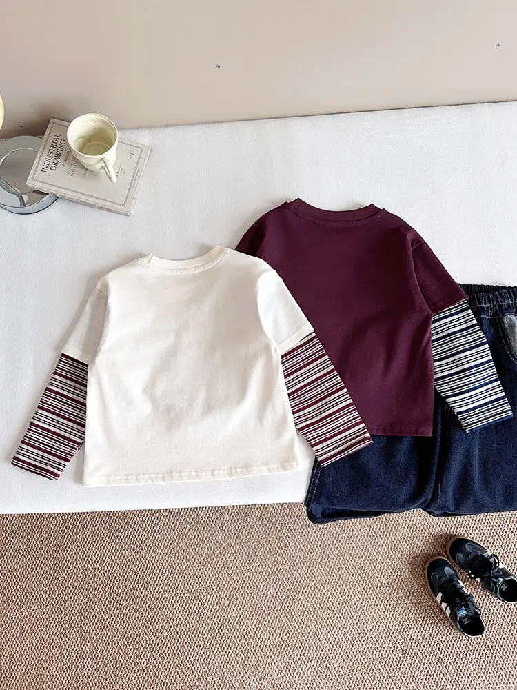 New Kids Korean Style Striped T-Shirt Set - Image 6