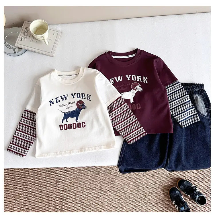New Kids Korean Style Striped T-Shirt Set — feature 10